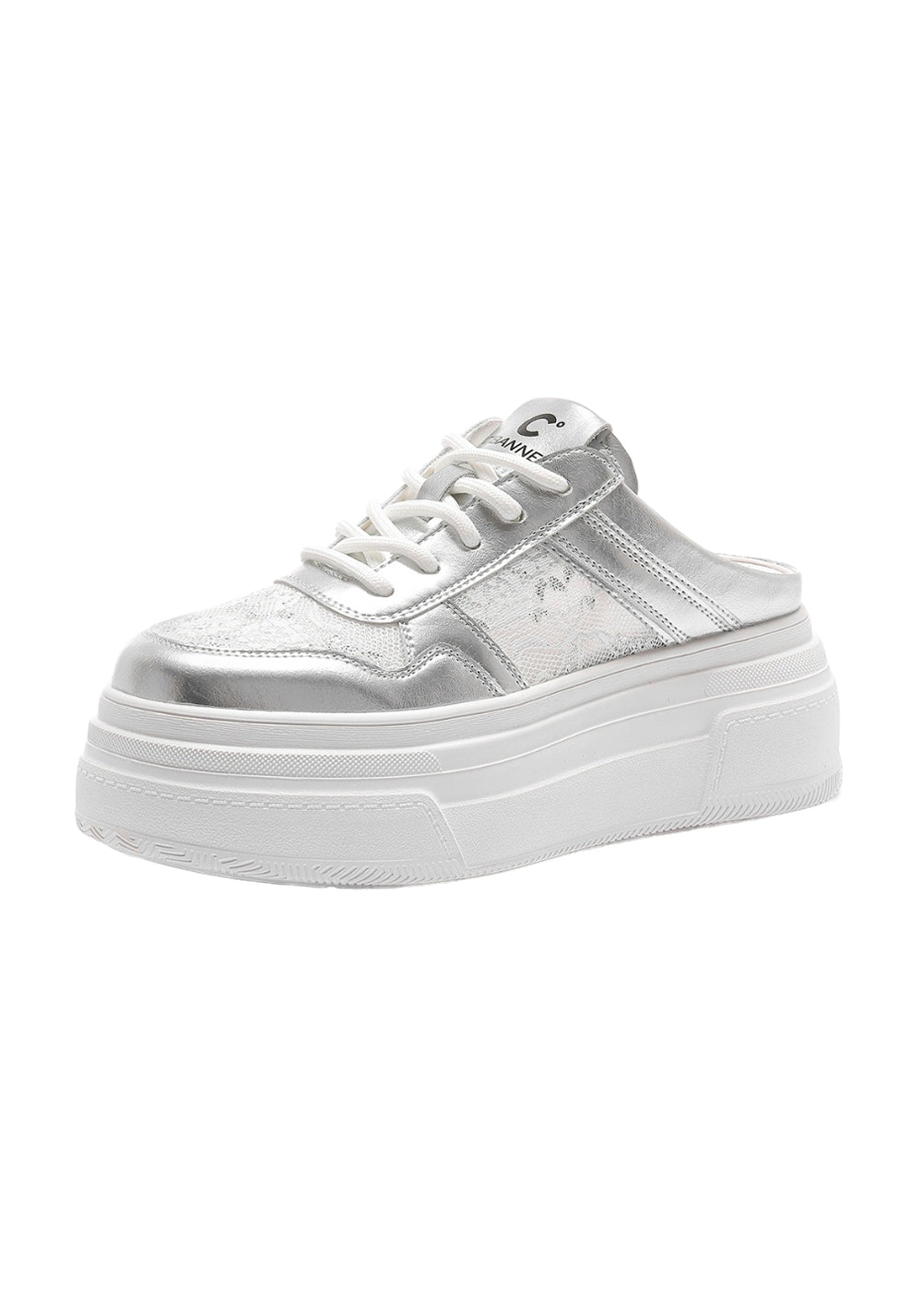 C.BANNER丨Lace Platform Slip-On Mules - PSYLOS 1, C.BANNER丨Lace Platform Slip-On Mules, Chunky Sneakers, C.BANNER, PSYLOS 1